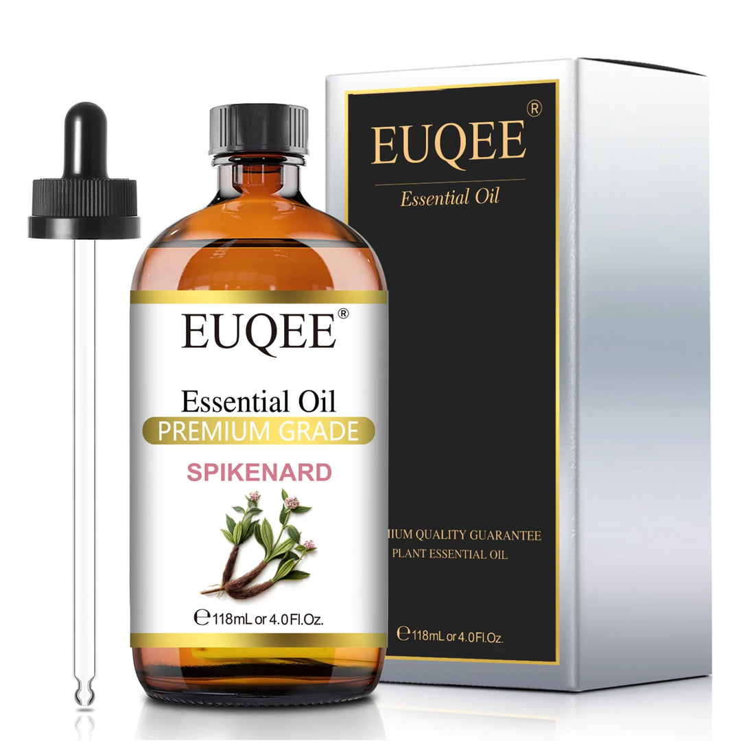 EUQEE 118ML Lavender Jasmine Eucalyptus Vanilla Peppermint Essential Oils with Glass Dropper For Humidifier Candle Making