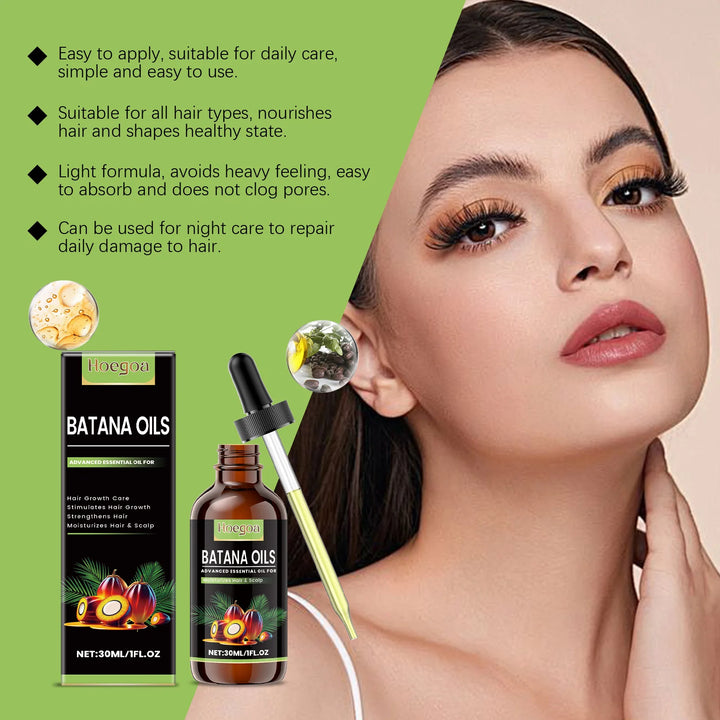 Batana Hair Care Essential Oil Smooth Shine Anti-Frizz Hair Serum Promote Hair Growth Strengthening Nourishing Scalp Care Oil