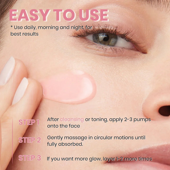 Pore Perfecting Collagen Peptide Serum Skin Firming Radiance Boost, Plumping Pore Care Makeup Prep Serum Korean Skin Care