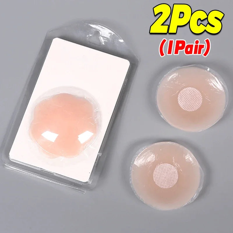 2-24PCS Invisible Self Adhesive Chest Paste Reusable Sticker Breast Petal Strapless Lift Up Bra Pad Silicone Petal Nipple Cover