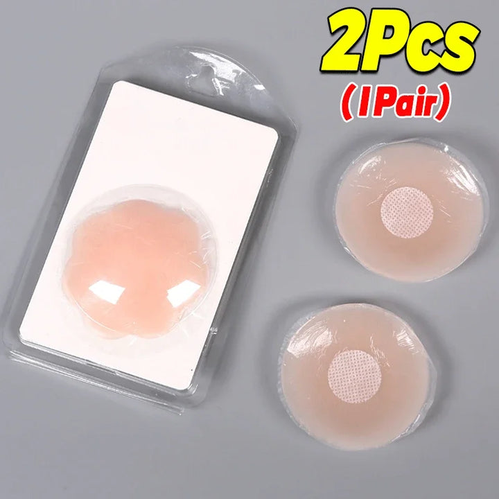 2-24PCS Invisible Self Adhesive Chest Paste Reusable Sticker Breast Petal Strapless Lift Up Bra Pad Silicone Petal Nipple Cover