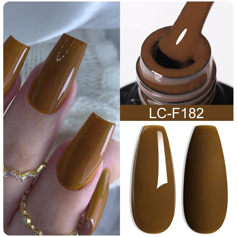 LILYCUTE 7ML Pink Glitter Nail Gel Polish Nude Natural Long Lasting Manicure Soak Off UV LED Nail Art Base Top Coat Gel Varnish