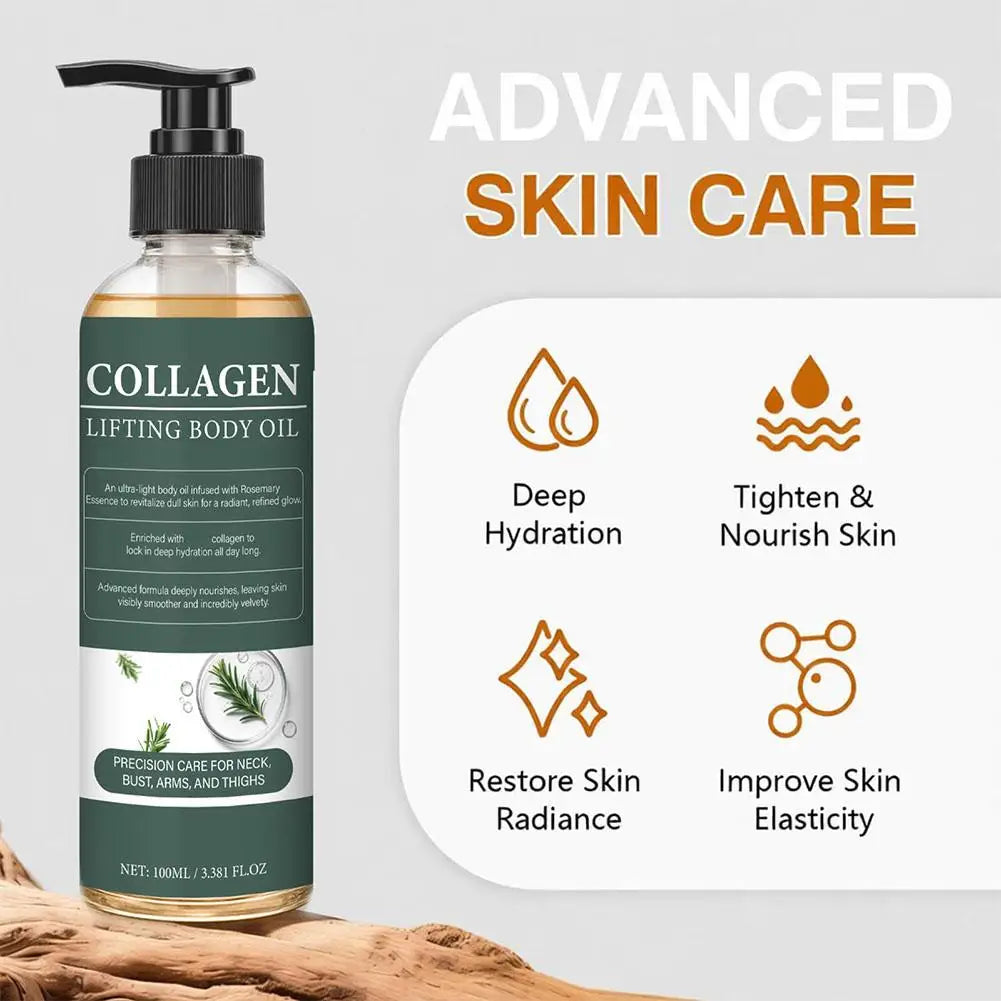 Collagen Body Oil Increased Moisturizing Body Tighten Skin Elasticity Smooth Non-greasy After Shower Body Oil