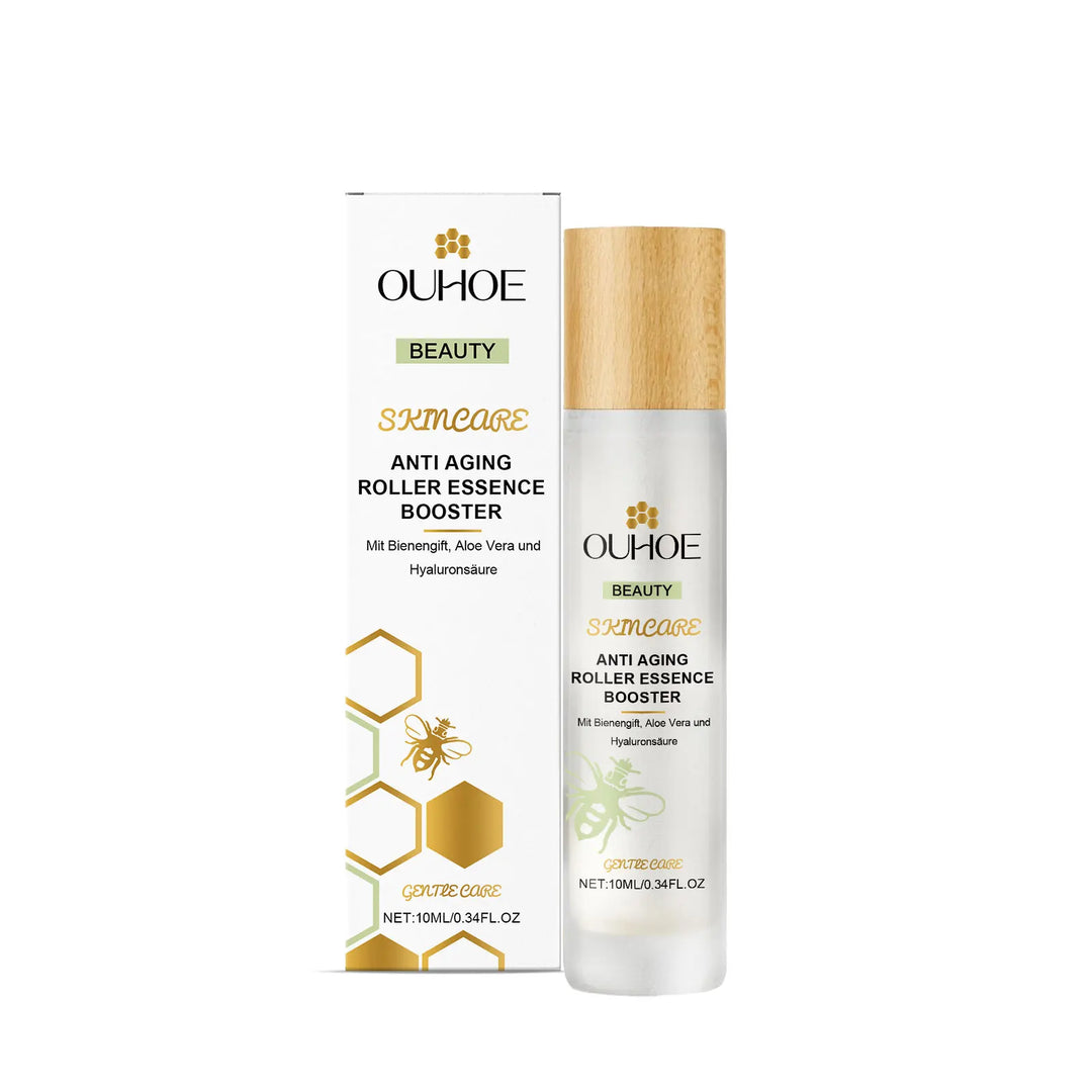 Anti Aging Roller Essence Bee Venom Booster Hyaluronic Acid Skin Firming Fine Lines Improvement  Facial Massage Skincare Serum