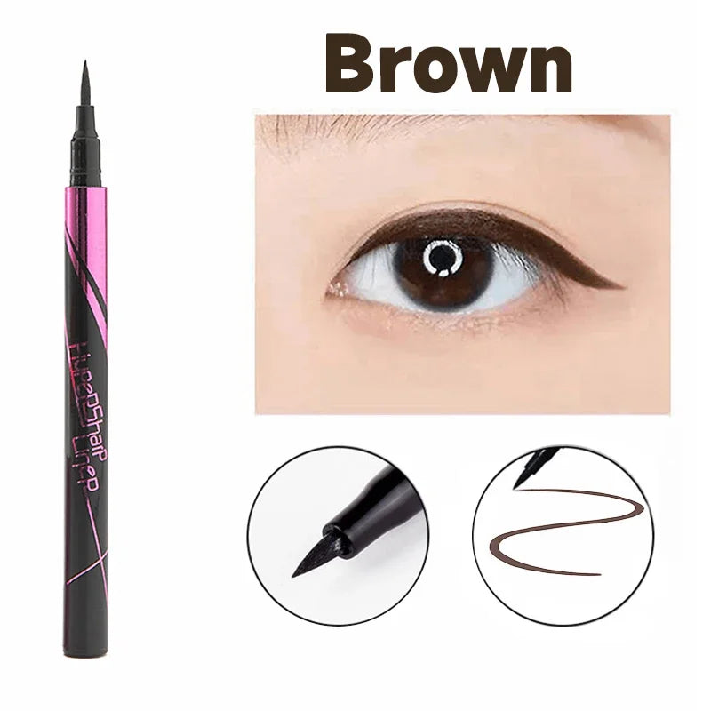 36H Black Quick-drying Eyeliner Waterproof Liquid Eye Liner Pen Long Lasting Smooth Pencil Not Blooming Eyes Makeup Cosmetics