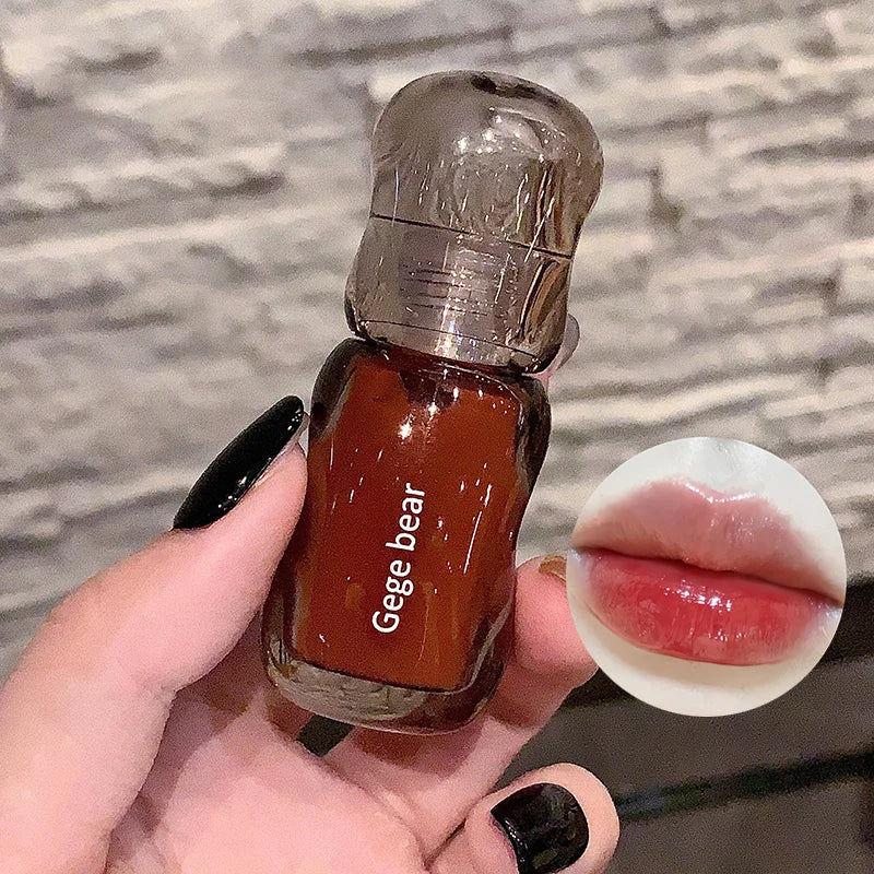 Gege Bear Crystal Gloss Lip Tint — Autumn/Winter Hydrating Formula, Mirror-Gloss Finish, Youthful Plumping Effect