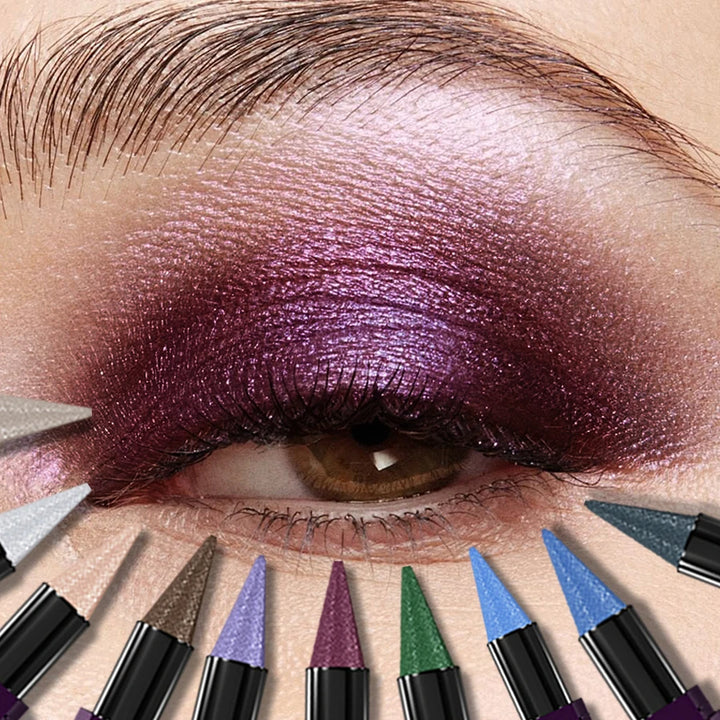 19 color 1PC glitter eyeshadow stick waterproof metallic high pigment eye shadow Korean makeup face highlight cosmetics gifts