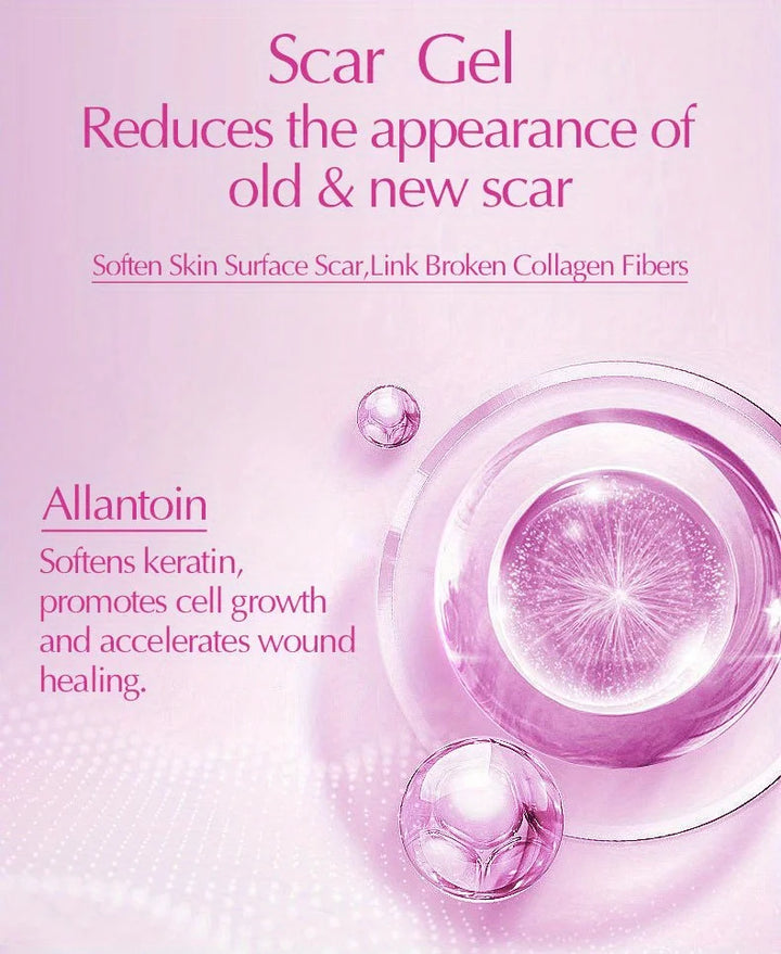 GZE Scar Care Gel Acne stretch mark Cream With Allantoin, Vitamin E, and Silicone - Non-Greasy and Fast Absorbing