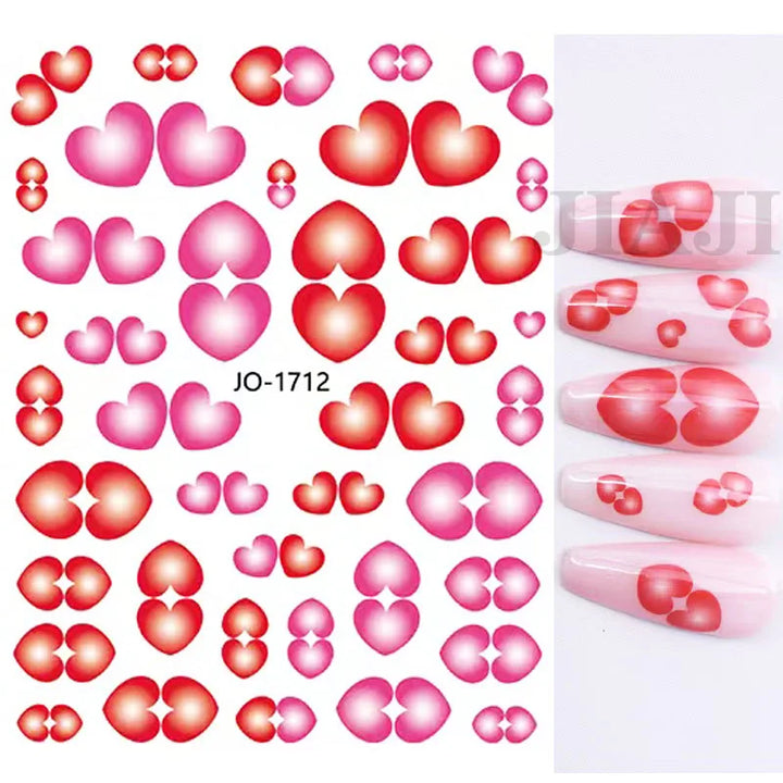 Nail Art Stickers Water Decals Eyes Stripe Nail Art Decorations for Manicure Accessories Press on Nails Foil Stickers and Decals
