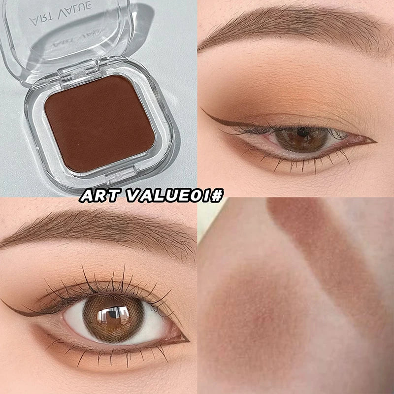 ART VALUE Single Color Eyeshadow Palette, Long-lasting, Matte & Shimmer Finish, No Fallout, Multi-color Eyeshadow for Makeup