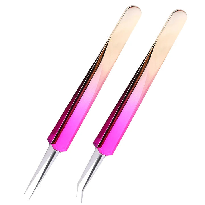 Stainless Steel Eyebrow False Eyelashes Tweezers Lashes Extension Nail Makeup Tool High Quality Fine Tip Profession Tweezer