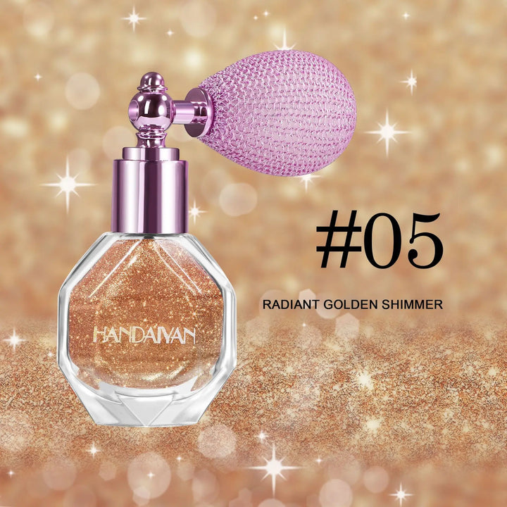 5 Color Shimmer Powder Spray For Body Face Hair Makeup Glitter Highlighter Brightening Sparkle Party Cosmetics