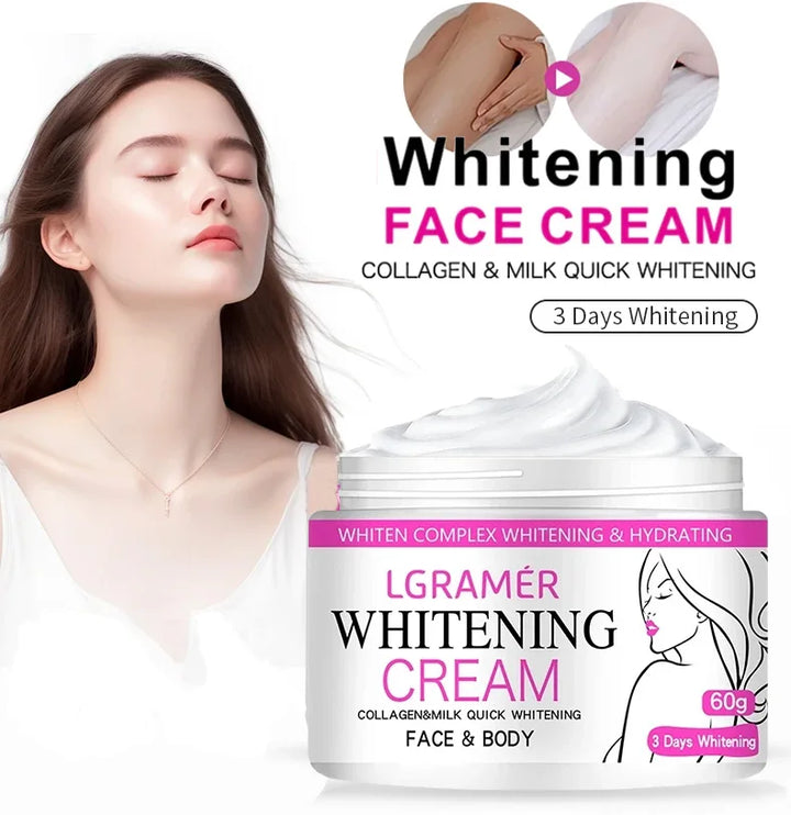 Face Body Brightening Cream Neck Knee Buttocks Thigh Underarm Inner Lightening Lotion Feminine Nourishing Dark Skin Care Cream