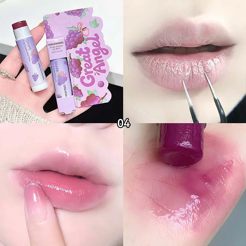 1/3Pc Fruit Lip Balm Moisturizing Clear Lip-Primer Mask Cute Jelly Tinted Lip Stick Lighten Lines Plump Lip Care Makeup
