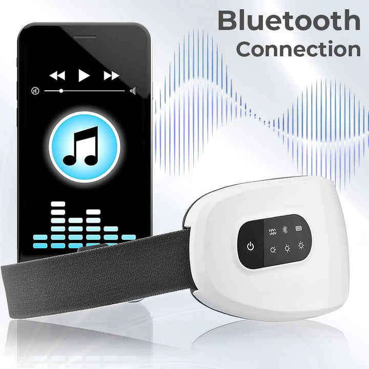 Electric Eye Massager Smart Bluetooth Air Pressure Hot Compress Vibration Massage Glasses Foldable Bluetooth Music Eyes Massage
