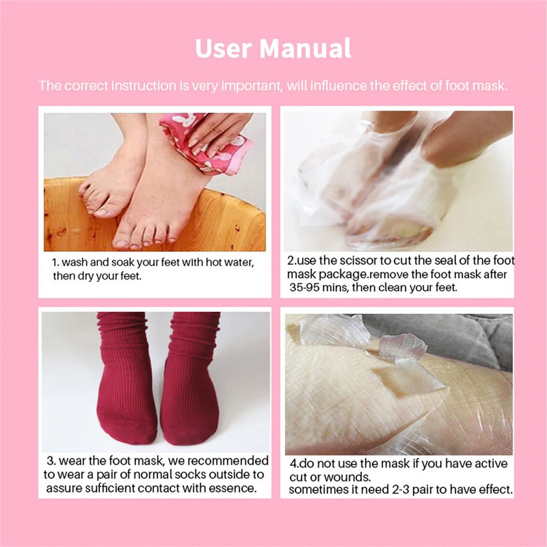 Exfoliating Foot Peel Mask Exfoliating Peel Renewal Foot Mask Soft Remove Dead Skin Pedicure Detox Pads Foot Spa Peel 3ml