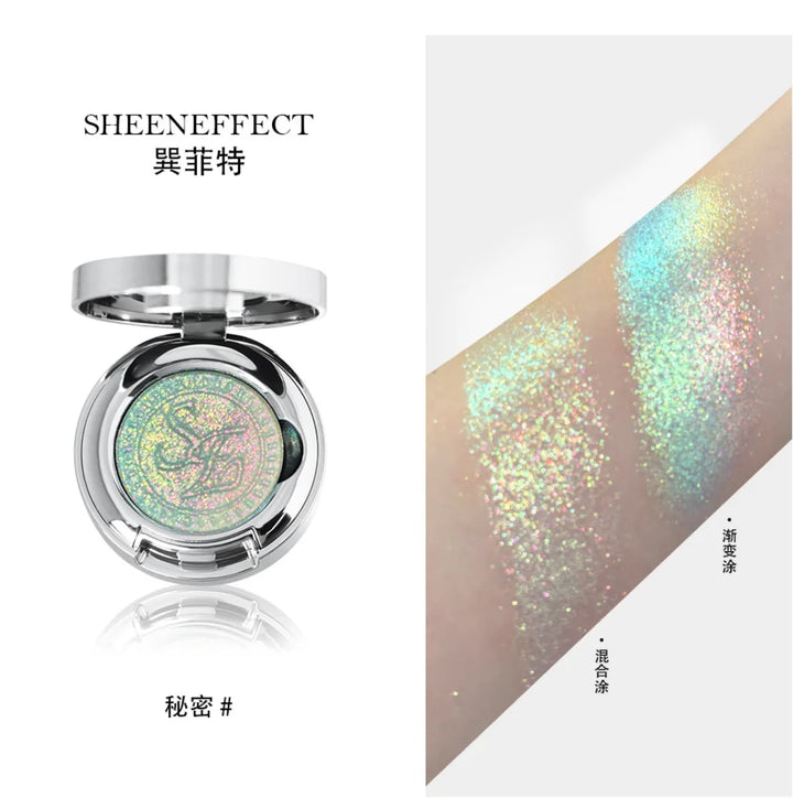 SheenEffect Chameleon Gradient Sparkle Eyeshadow  Long-Lasting Pigmented Highlighter Makeup Eyeshadow Sheen Effect