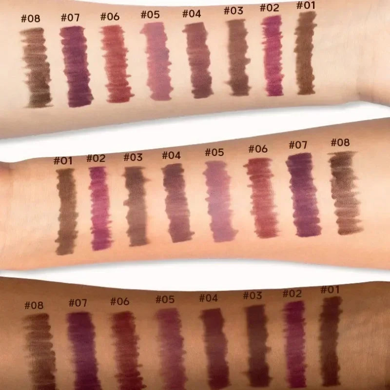 Matte 8-colors Lip Liner Pencil Lip Contour Lipstick Pen Nude Brown Lipstick Pencil Natural Lasting Waterproof Lipliner Makeup