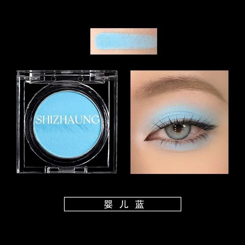 Monochrome Eyeshadow, Matte Color, High Saturation, High Color Rendering, White Fine Glitter, High-gloss Eye Makeup, Chameleon