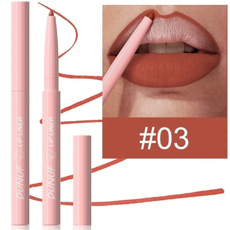 12color Velvet Matte Lip Liner for Easy Coloring Lip Makeup Nude Red Brown Tint Lipliner Soft Smooth Lasting Lipliner Crayon Set