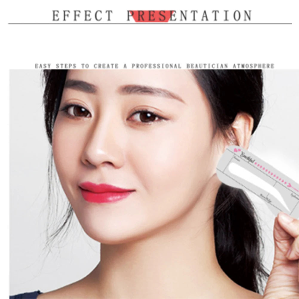 Eyebrow Shaper Makeup Aid Balance Stencil Makeup Measurement Tattoo Ruler Template Hot New Make Up Fashion Thrush Tools