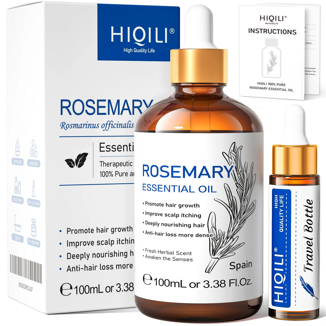 HIQILI Essential Oil Rose Geranium Lavanda Citronela Tea Tree vanille Body Oil Face Skin Care Massage 100ML/3.38fl.oz