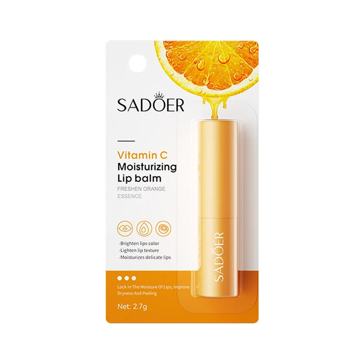 SADOER Vitamin C Lip Balm Moisturizing Anti Cracking Hydrating Repair Nourishing Anti Wrinkles Lipstick Lips Skin Care Products