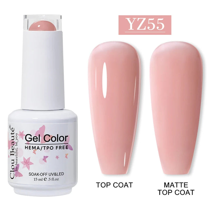 Clou Beaute 15ml HEMA TPO FREE Gel Nail Polish Vernis Semi Permanent UV Nail Art Varnish Lakiery Hybrydowe Manicure Gel Polish