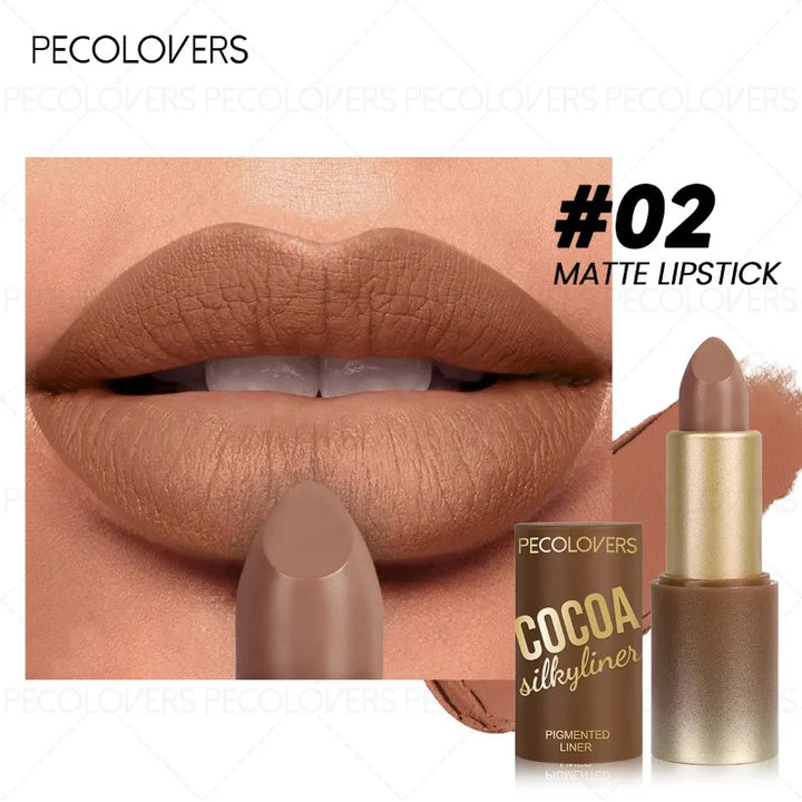 1pcs Multi-color Lipstick, Brown Lip Gloss, Multi-color Selection, Non-dry Lip Gloss, Full and Charming Lips, Lip Cosmetics