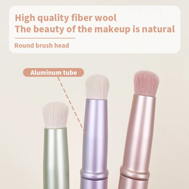 1pc double-head lip brush, aluminum alloy shell, dust-proof cover, makeup brush, jelly lip brush, makeup tool, facial makeup bru