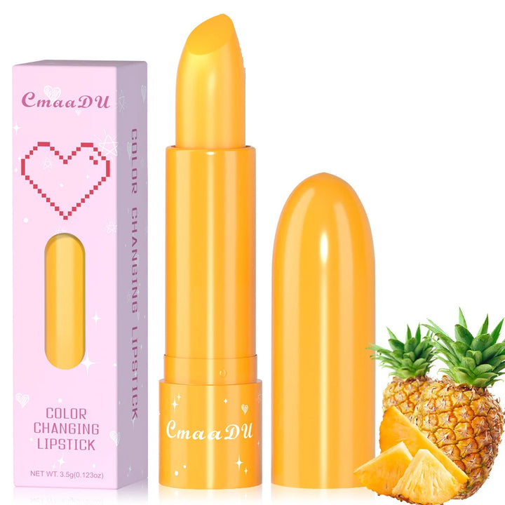 6-Color Fruity Scent Color-Changing Lipstick, Moisturizing and Hydrating, Long-Lasting Lip Balm with Smooth and Soft Texture