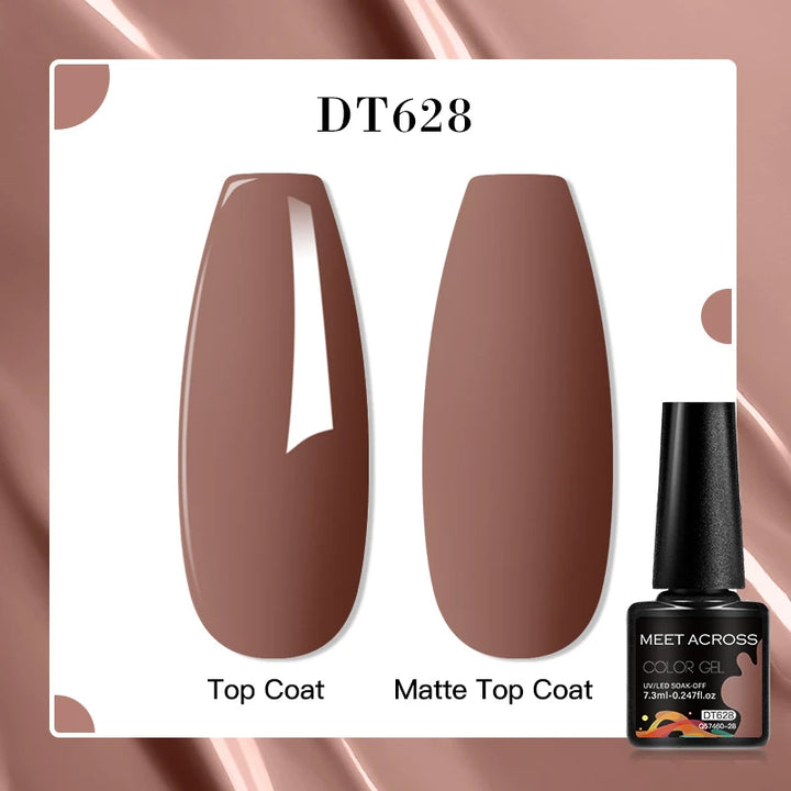 MEET ACROSS 7ml Porcelain White Cat Eye Gel Polish Holographic Glitter Magnetic Galactic Effect Gel Nail Polish Soak Off UV Gel