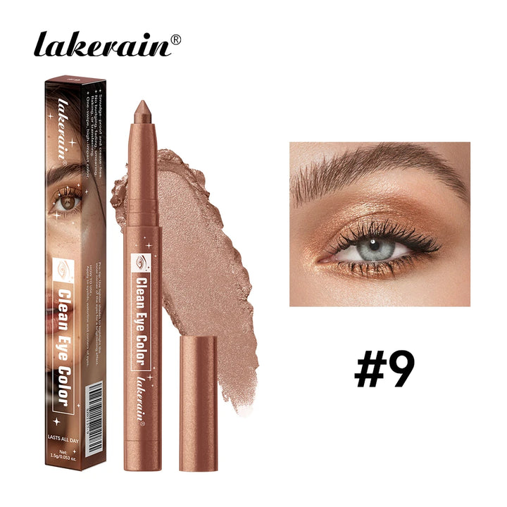 12Colors Metallic Eyeshadow Pencil Glitter Silkworm Liner Pen Highlighter Long Lasting Gold Blue Cream Eye Shadow Stick Makeup