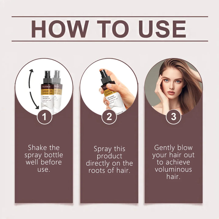 YUITIKUE leave-in conditioner spray, moisturizing and glossy formula, suitable for adult men and women.