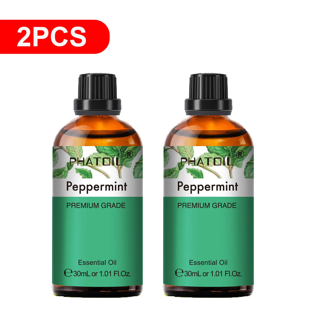 PHATOIL 2PCS Natural Essential Oils Set 30ml Bergamot Lemon Ylang Ylang Lavender Jasmine Vanilla Eucalyptus Aroma Essential Oils
