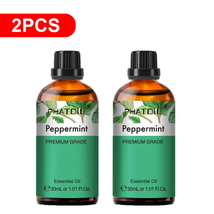 PHATOIL 2PCS Natural Essential Oils Set 30ml Bergamot Lemon Ylang Ylang Lavender Jasmine Vanilla Eucalyptus Aroma Essential Oils