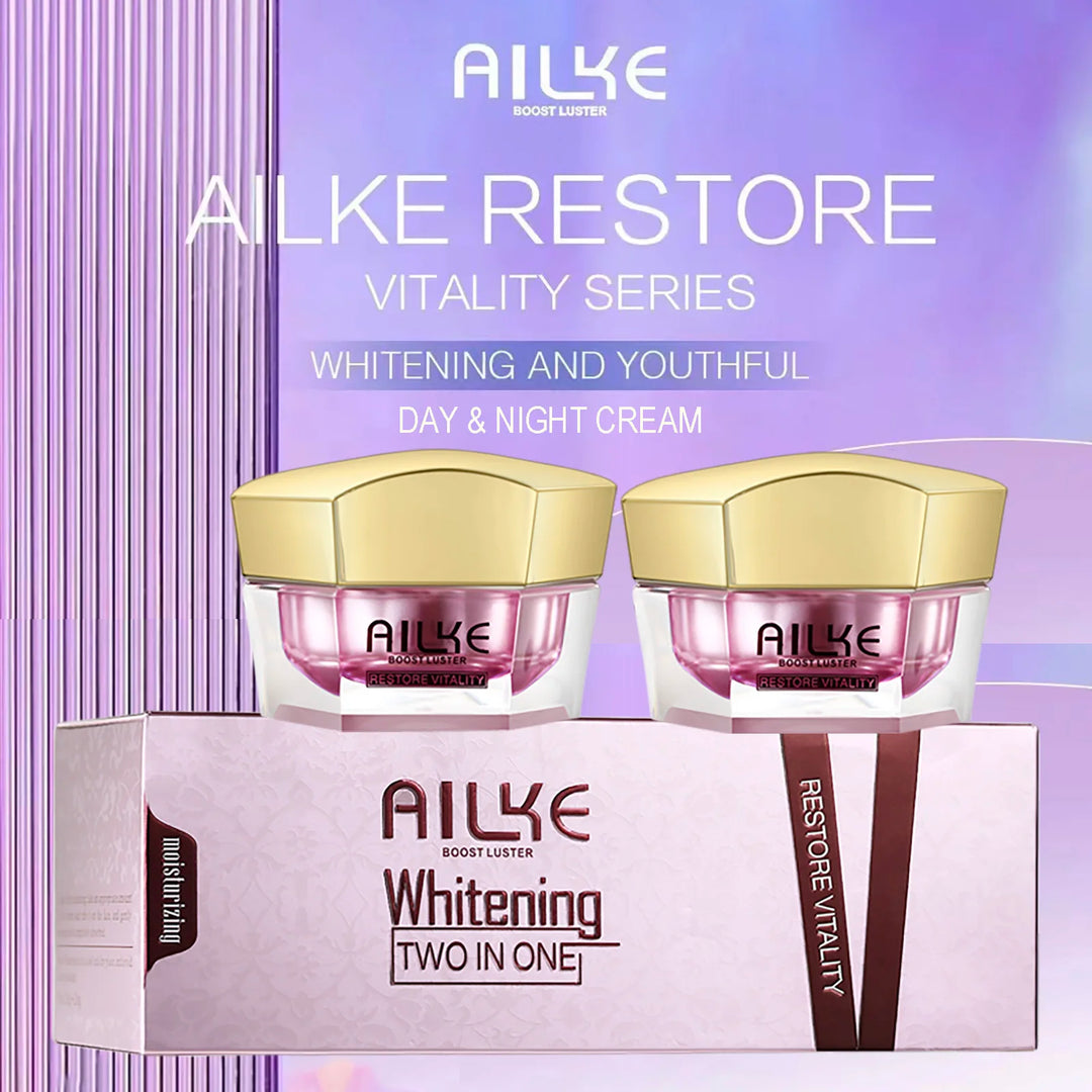 AILKE Lightening Facial Cream, Brightening, Reduce Spots, For Black and Dark Skin, Whitening Face Care Set for All Skin Types
