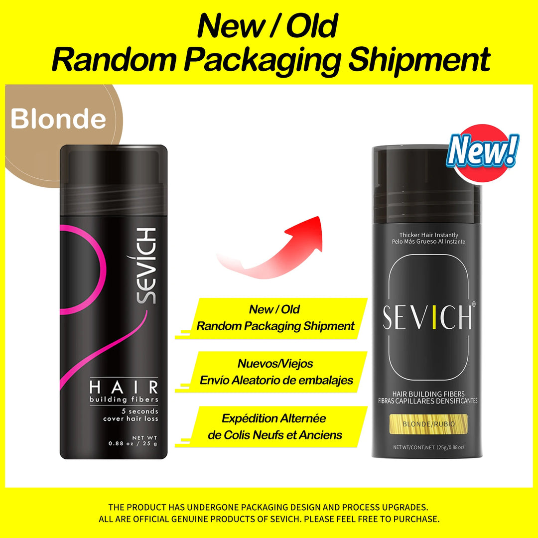 Sevich 25g hair building fibers powder hair loss products bald extension thicken hair spray jar keratin