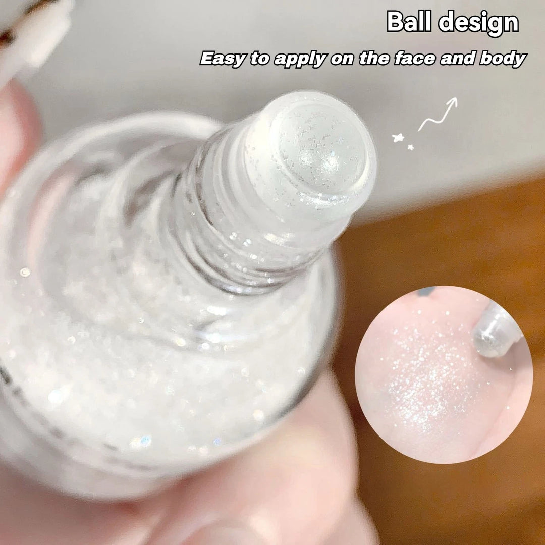 kakashow Liquid Highlighter Diamonds Ball Longlasting Shimmer Glow Brightening Glitter Multifunctional for Face Eyes Body