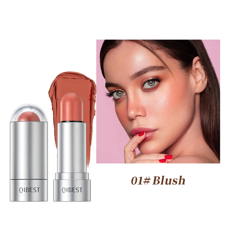 QIBEST Highlighting&Bronzer Stick Face Brightening Blusher Rouge Concealer Pen Long Lasting Highlight Contouring Blush Makeup