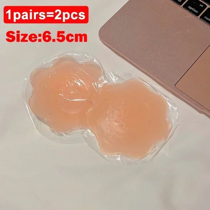 Silicone Nipple Cover Women Reusable Breast Lingerie Bra Sticker Female Invisible Petal Lift Up Adhesive Pads Chest Pasties