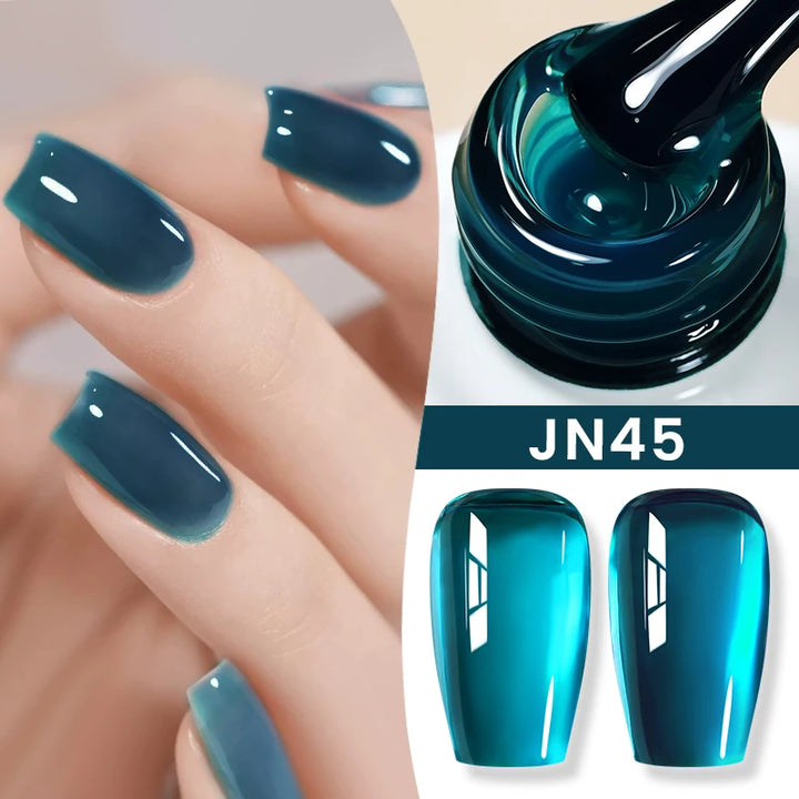 BORN PRETTY 10ml Translucent Jelly Nude Gel Nail Polish Colorful  Varnish Semi Permanent UV LED Nail Art  Manicure Gel