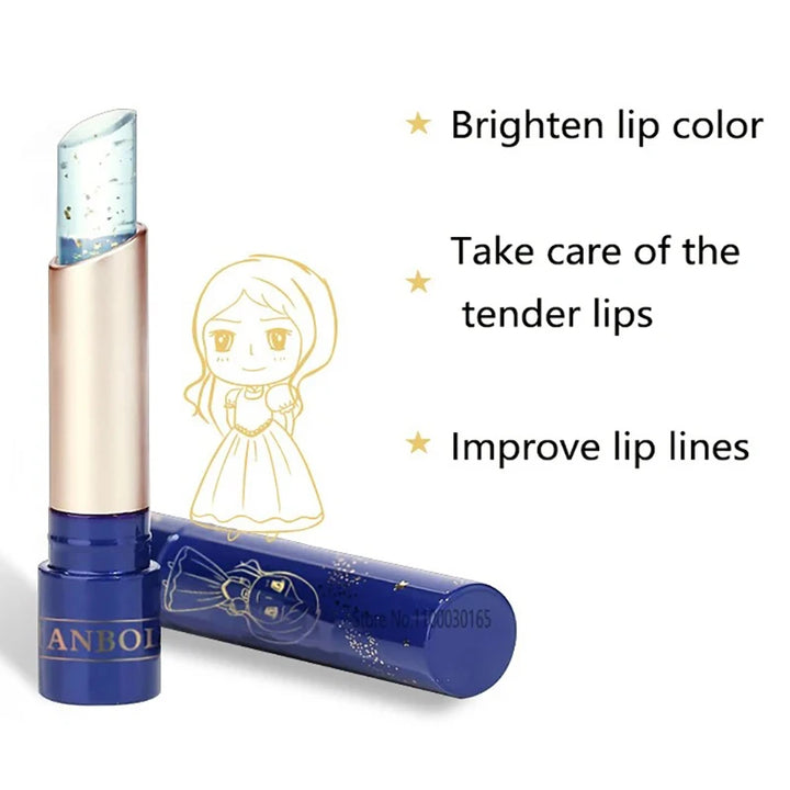 Princess Crystal Temperature Change Moisturizing Lipstick Star Brilliant Jelly Shinny Lip Balm Long-lasting Lip Oil Care Makeup