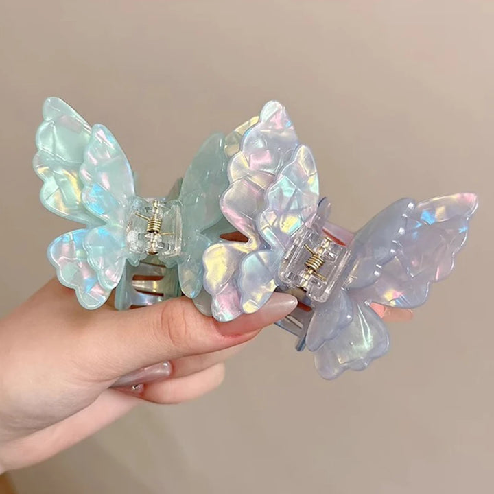 New Fairy Acetate Butterfly Claw Clip Female Elegant Colorful Bow Crab Shark Hair Clips Hairpins For Women Girl Hair Accessories