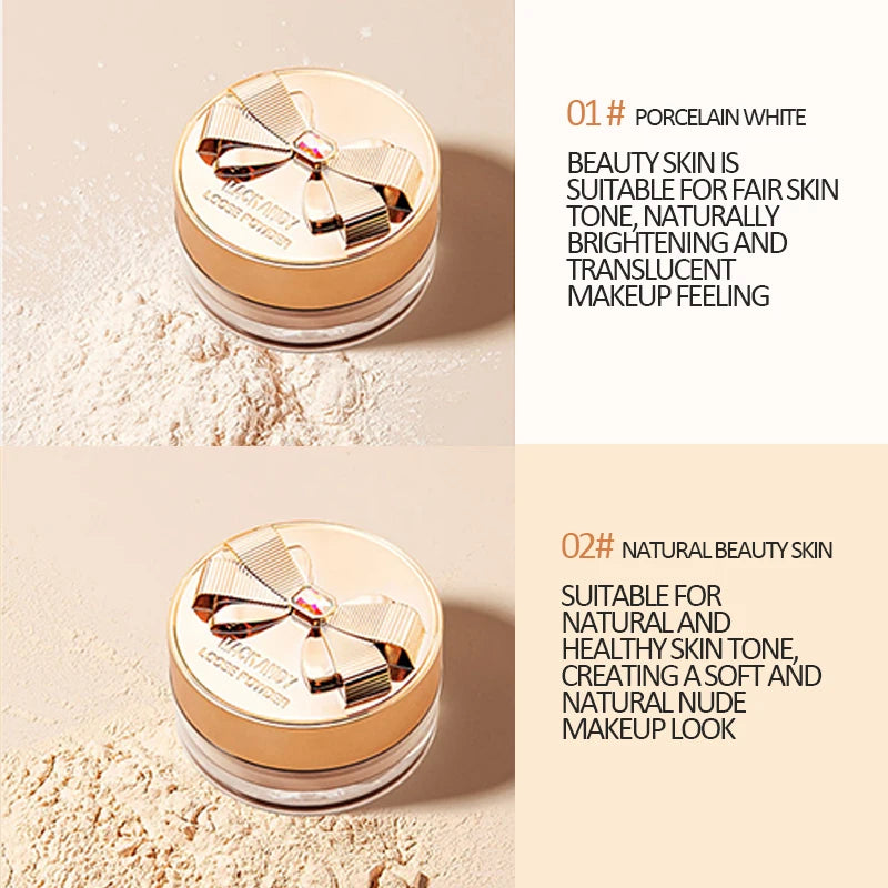 Mack Andy  Lasting Oil Control Pressed Powder Bronzer Natural Brighten Waterproof Loose Translucent Powder Dupes Makeup Women