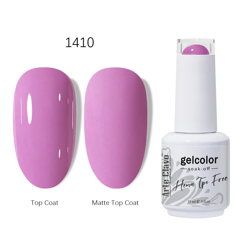 Arte Clavo 15ml HEMA TPO FREE Gel Nail Polish Pink Hybrid Nail Manicure Semi-permanent Enamels Varnish For UV LED Nails Supplies