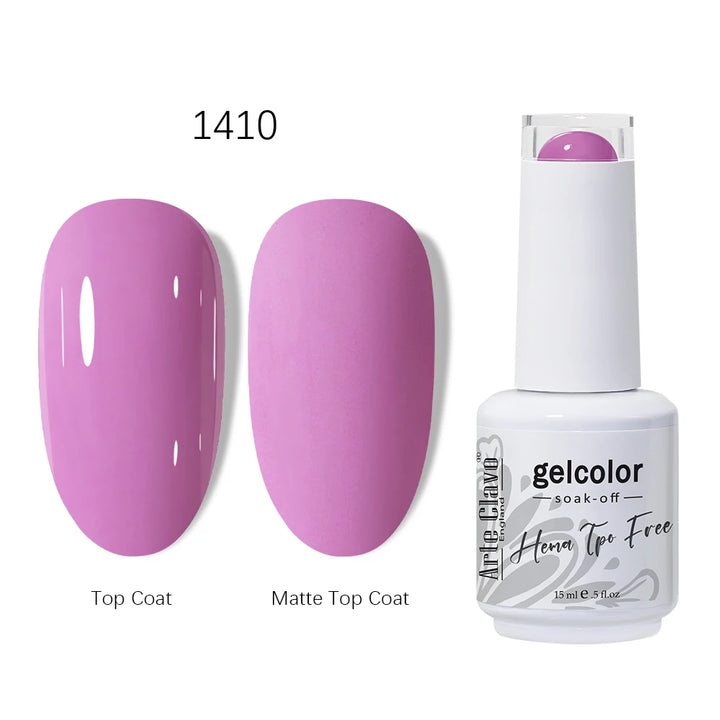 Arte Clavo 15ml HEMA TPO FREE Gel Nail Polish Pink Hybrid Nail Manicure Semi-permanent Enamels Varnish For UV LED Nails Supplies