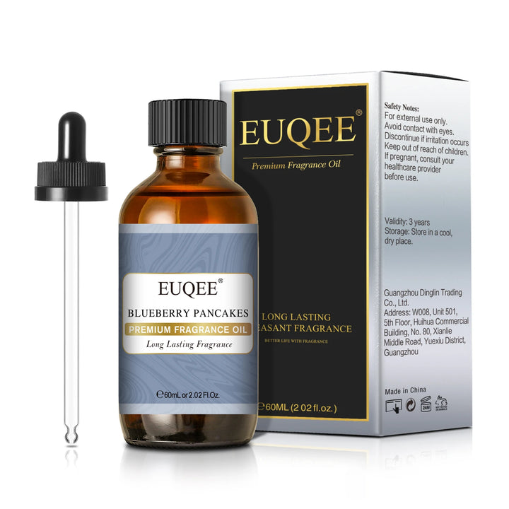 EUQEE 60ml Men's Fragrance Oils with Glass Dropper Leather Dragons Blood Forest Pine Chocolate Aroma Oils For Car Diffusion