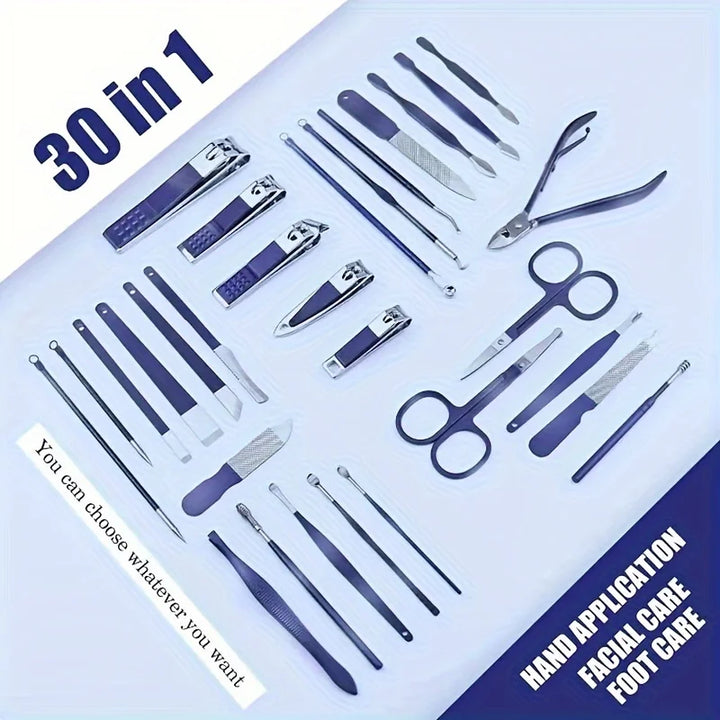 30 in 1 New Manicure Cutters 30 Pcs Nail Clipper Set Household High-quality Steel Manicure Kit Nail Clippers Pedicure Nail Sciss