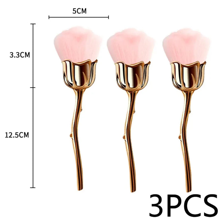 Rose-shaped Soft Brush For Manicure Nail Art Dust Brush Nail Dust Brush Gel Polish Dust Cleaning Nail Brushes Tool Nail Supplies